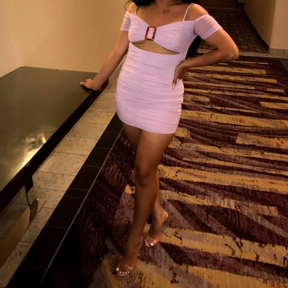 Mini lavender evening dress